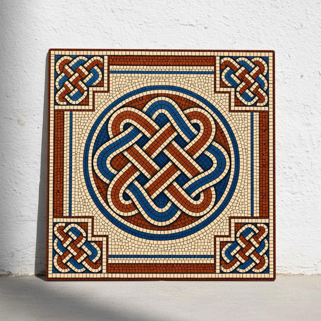 Dublin Celtic Knot Ceramic Tile – Irish Heritage Mosaic - Etsy