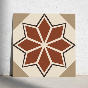 Piastrelle in ceramica di Algeri – Decorazione murale geometrica a stella algerina