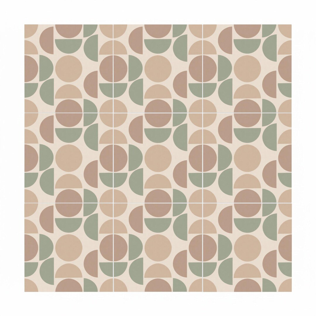 Retro 70s Geometric Ceramic Tile – Mid Century Modern Wall Decor - Etsy