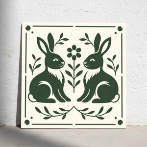 Salzburg kanin keramiska plattor – alpint folkmotiv