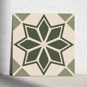 Fez Zellige Star Ceramic Tile – Moroccan Geometric Wall Decor