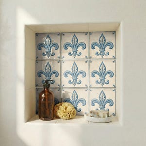 Versailles France Ceramic Tile – Royal Fleur de Lis French Palace Decor Classic European Elegance