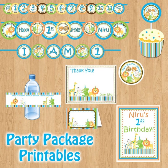Safari Birthday Sweet Safari Banner Boy Safari Printable 1st