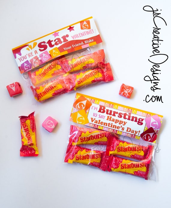 starburst valentine card printable valentine cards starbursts candy ...