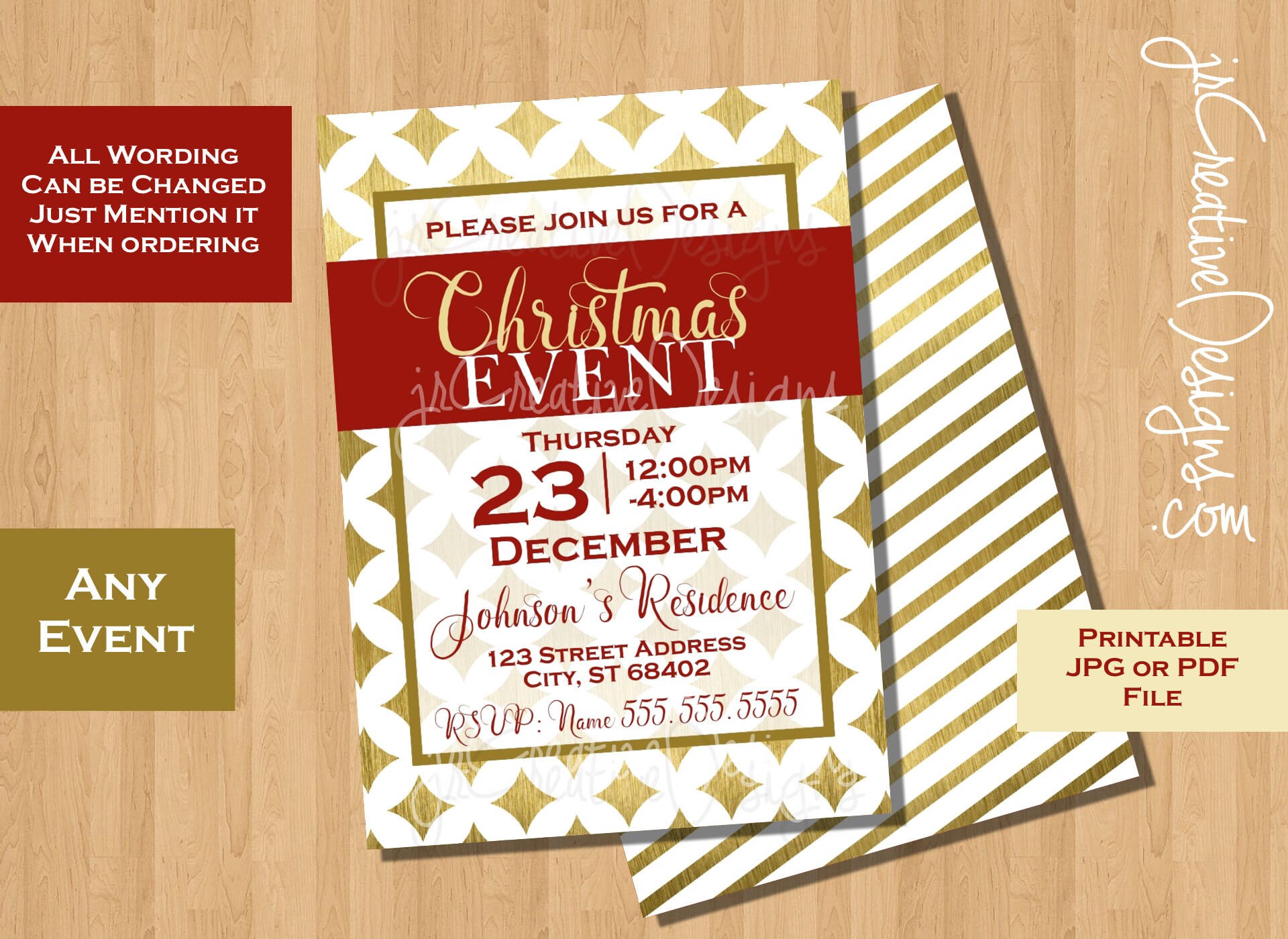 Holiday Business Party Invitation Lunch Christmas Custom Event - Etsy