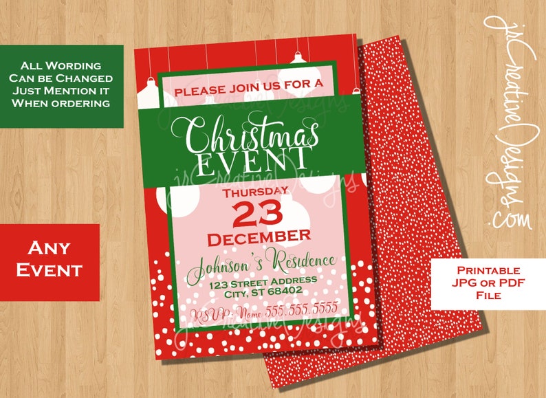 Holiday Work Party Invitation Holiday Business Party Lunch | Etsy