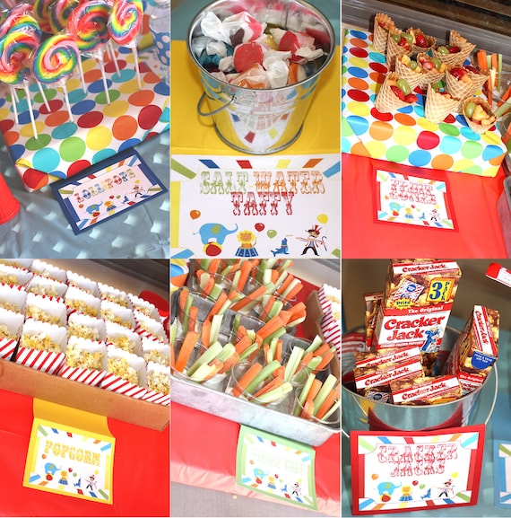 Carnival Birthday Party Carnival Sign Circus Sign Circus Birthday Party Carnival Food Circus Party Carnival Party Game Signs Prizes EditWORD Il_570xn