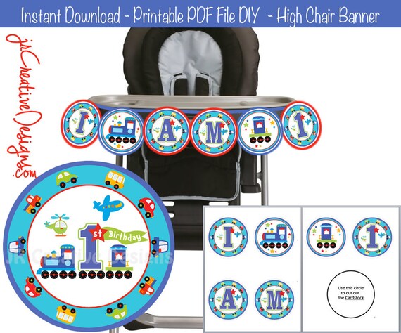 1st Birthday Boy Highchair Banner 1st Birthday Boy I Am 1 Etsy