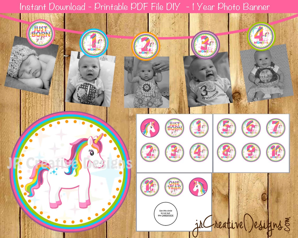 Unicorn Invitation with Photo Unicorn Birthday Invitation | Etsy