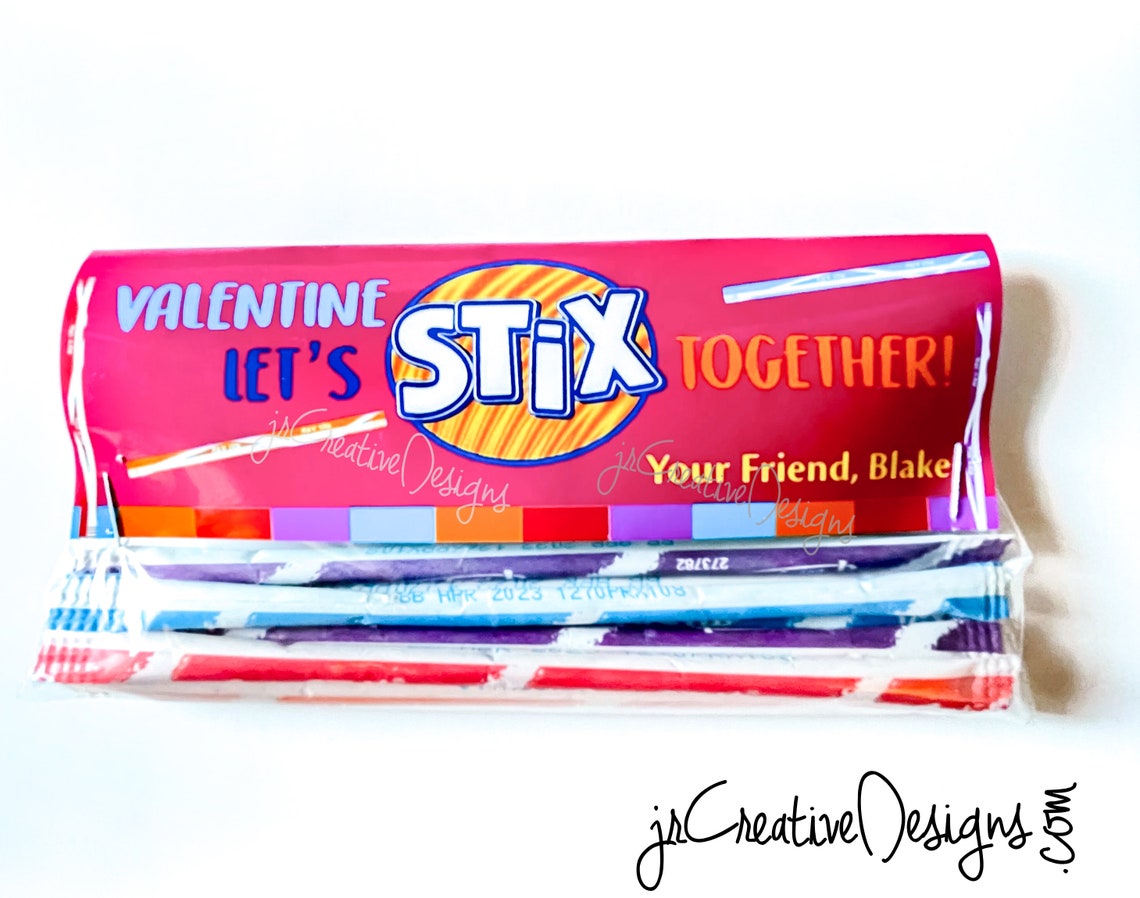 Pixy Stix Valentine's Day Printable Kids Valentine's | Etsy