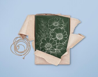 Kleurboek wilde bloemen voor volwassenen / 50 botanische illustraties / afdrukbare pdf / Instant Download