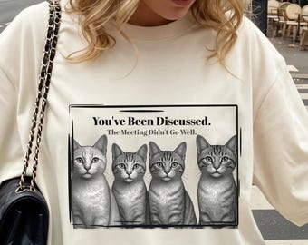 Funny Cat Custom Name T-Shirt, Sarcastic Office Humor Gift for Cat Lover, Coworker Gift