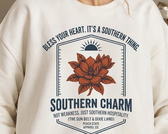 Southern Charm V Neck Shirt Bless Your Heart Tee Southern Style Shirt Georgia Shirt Southern Hospitality Shirt