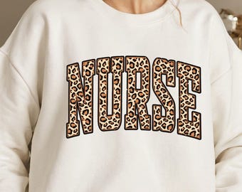Leopard Nurse Shirt, Cheetah Print Healthcare Tee, Retro Nursing Student Gift