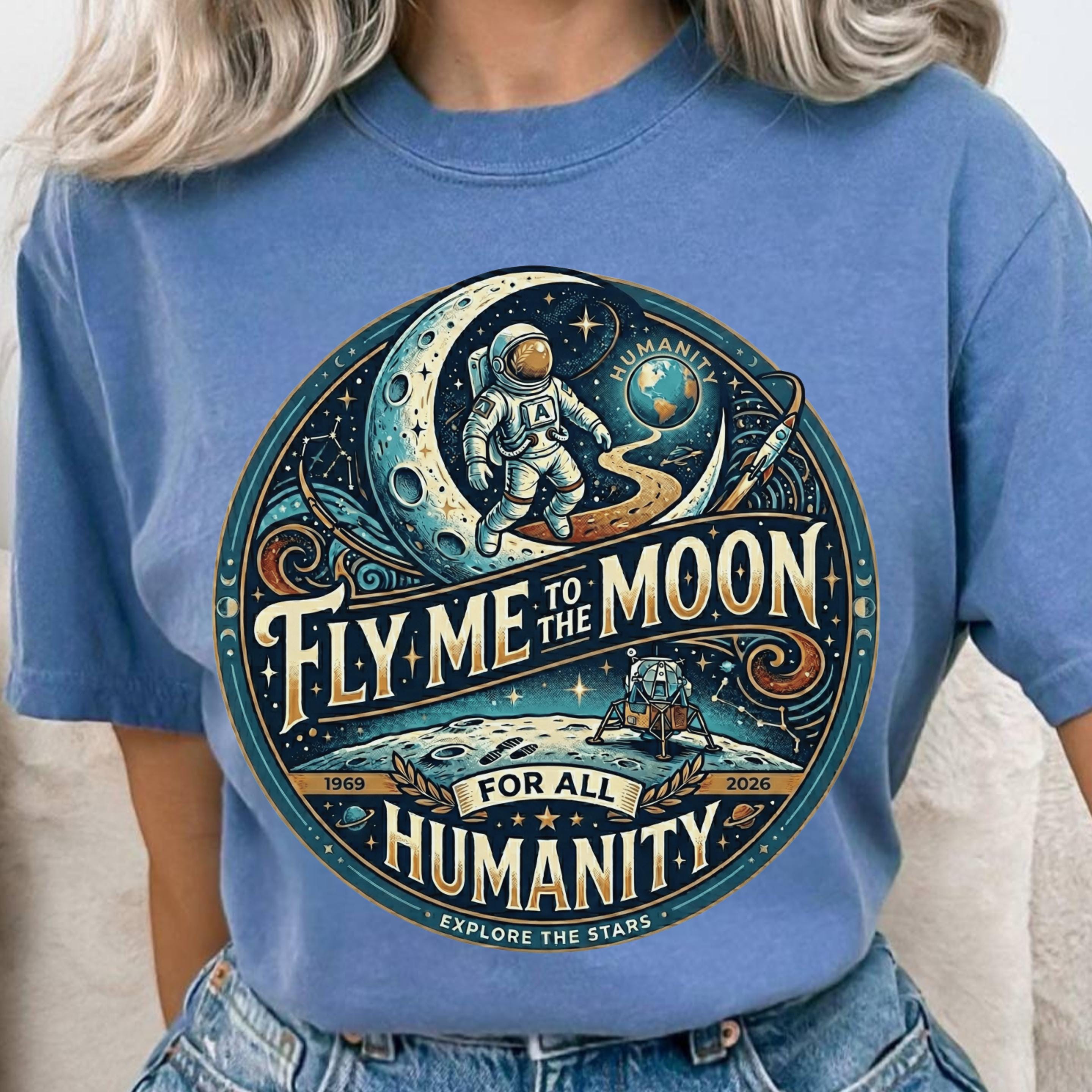 Fly Me to the Moon Shirt - Etsy