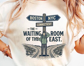Connecticut V Neck Shirt, Funny Connecticut Tee, Waiting Room East Coast Shirt, CT Pride Vneck, New England Humor Tee