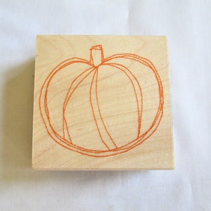 Stitched Pumpkin Hero Arts Stempel Dekorativer Holz Mount Stempel NOS Card Making, Paper Craft scrapbooking