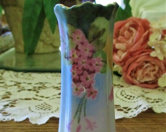 Vintage Hatpin Holder Beautiful Hand Painted Floral GDA Limoges Hat Pin Holder Porcelain Vintage Collectibles