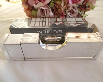 Avon On The Level Decanter with Deep Woods After Shave Cologne In Original Box 1970's Vintage Avon Perfume Collectible