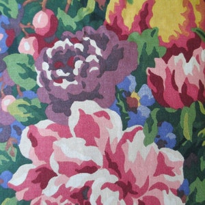 Fabric Vintage Floral And Fruit Heavy Cotton Fabric 4 1/2 Yards  X 56&quot; Cotton Fabric Sewing