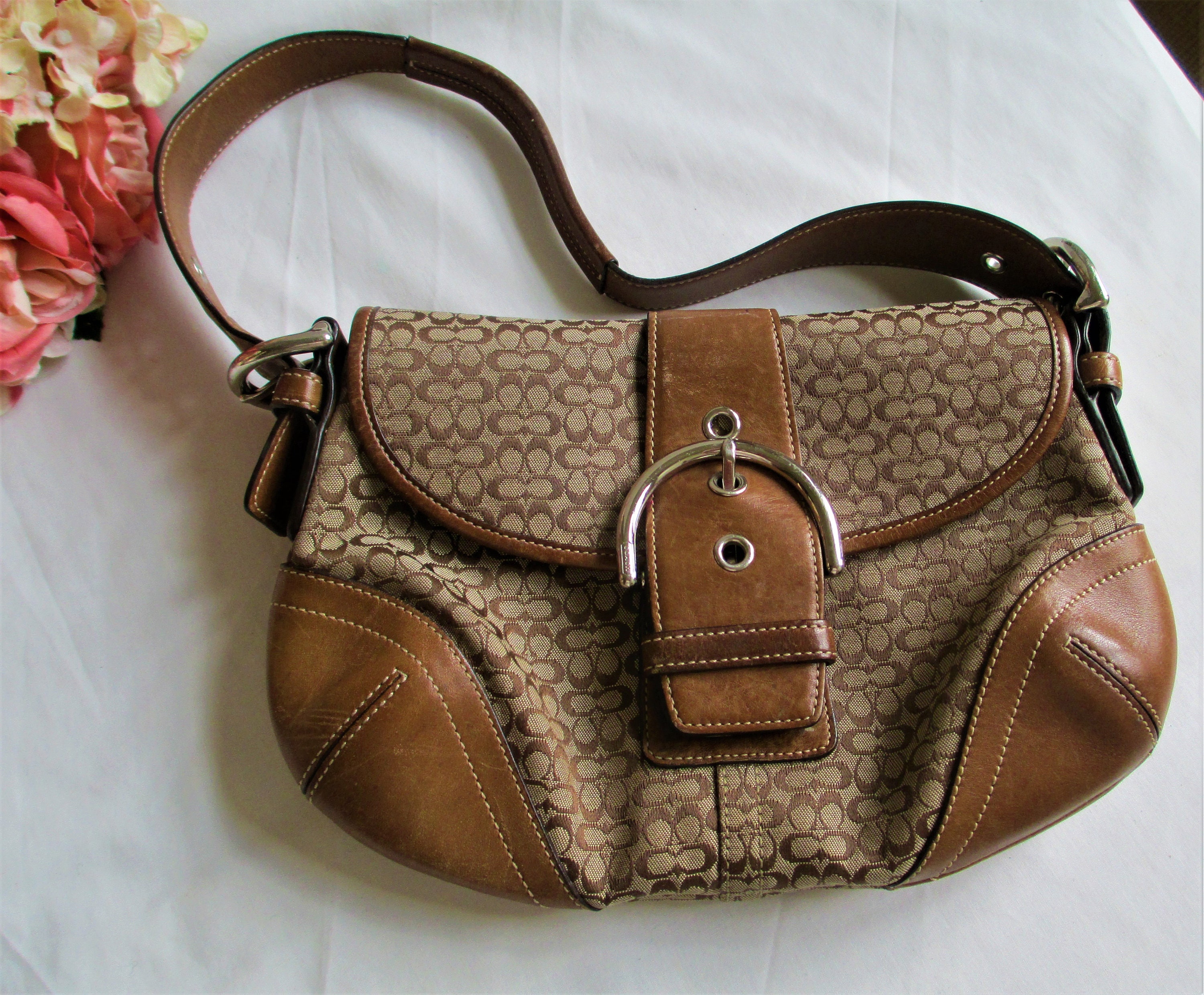 バッグ Vintage Coach Signature Accessory Pouch Coach Accessory Pouch Signature Canvas