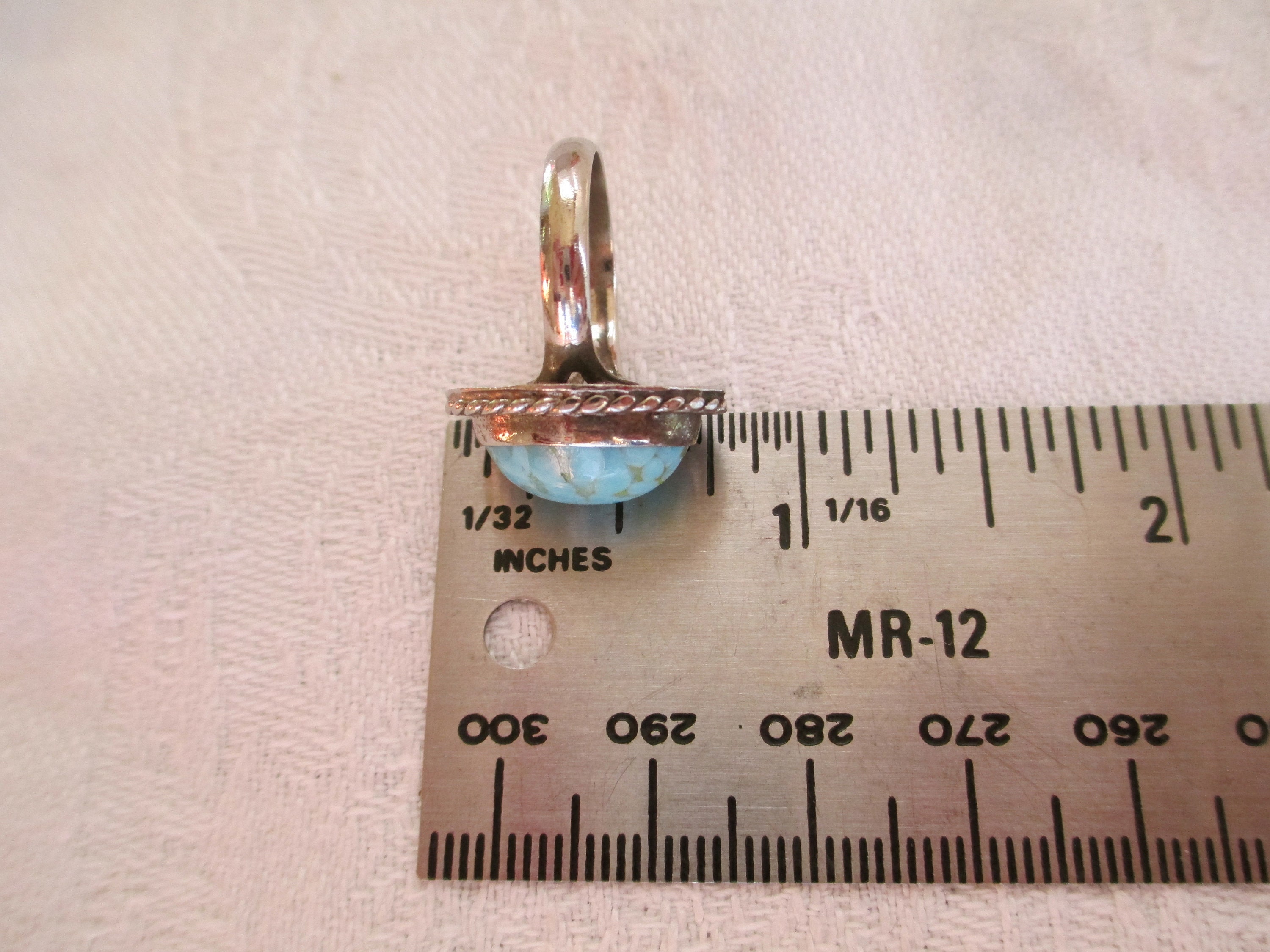 Vintage Ring Native American Sterling Silver Turquoise Ring Size 4 ...