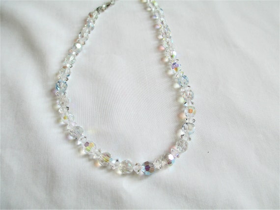 Vintage Necklace Beautiful Crystal Beaded Necklac… - image 5