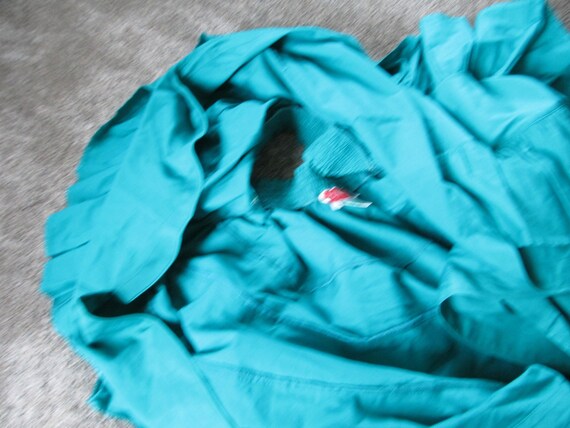 Kenzo Paris Teal Cotton Ruffle Skirt US size 8 Fr… - image 10