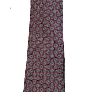 Necktie Vintage Tie the Bagpiper British Burgundy, Grey And Red Geometric Silk Vintage Necktie Mens Neck Tie Professional Stylish Couture