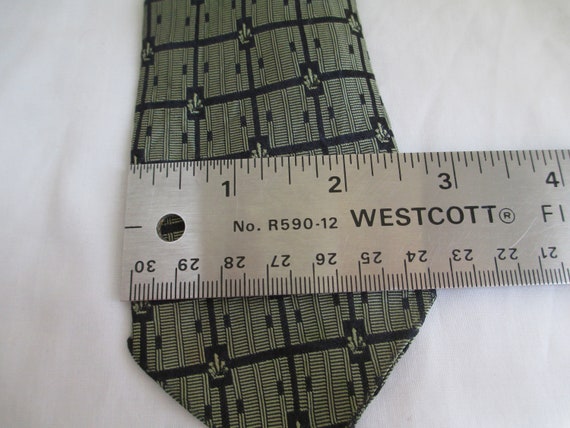 Vintage Necktie 1920's Green And Blue Lafleur Del… - image 4