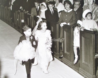 Vintage Photo 1965 Wedding Adorable Flower Girl And Ring Bearer Wedding ARCHIVE Of PHOTOGRAPHER One Of A Kind