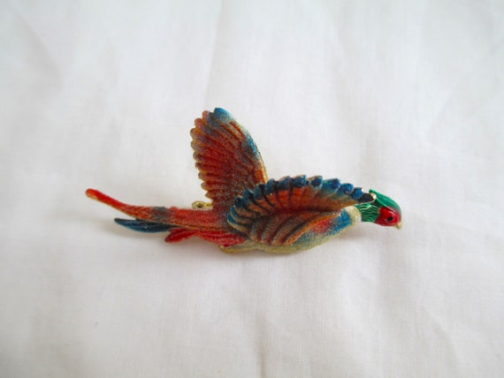 Vintage Pheasant PIn Enamel Figural Pheasant Anim… - image 6