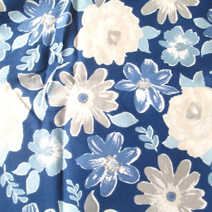 Vintage Fabric Blue Floral Craft Quilt Cotton Fabric Fat Quarter Gorgeous
