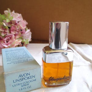 Avon Vintage Avon Unspoken Cologne Spray 1.8 fl. oz. FULL Vintage 1980s, Discontinued, In Original Box discontinued