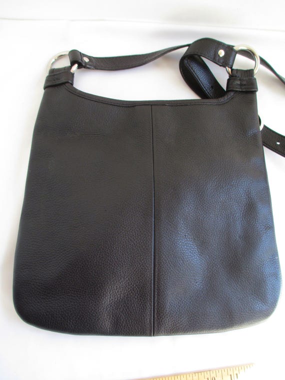Coach F16533 Penelope Turn Lock Black Pebbled Leather Crossbody