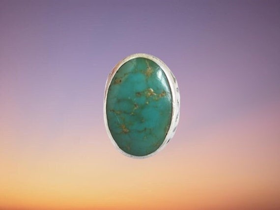 Sterling Silver Bell Trading Post Turquoise Ring Size 11 1 2 Fred