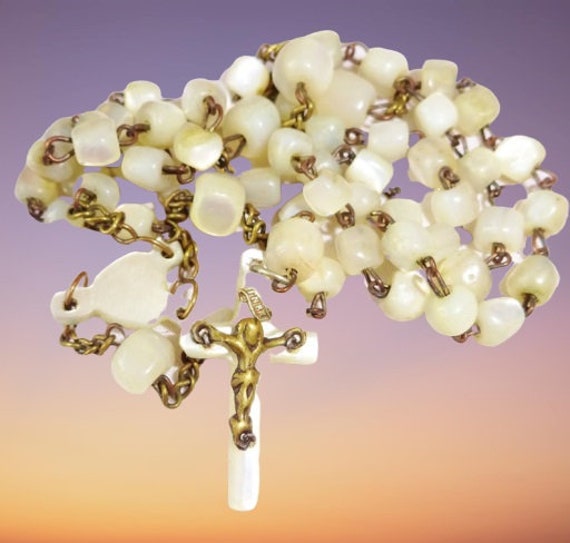 アンティークロザリオ ユニークなリンク ハンドカット