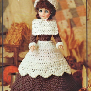 Vintage Crochet Pattern Holiday Dolls Collection One Crochet pattern Doll Fits 15" Fashion Doll Instant Digital Download