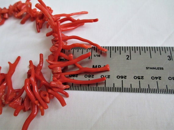 Vintage Victorian Natural Branch Coral Necklace A… - image 6