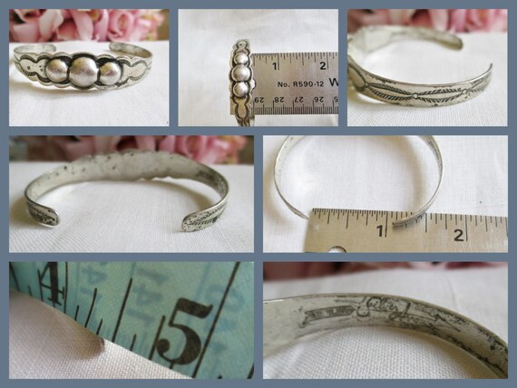 Vintage CUFF Native American Fred Harvey Signed Silver Arrow