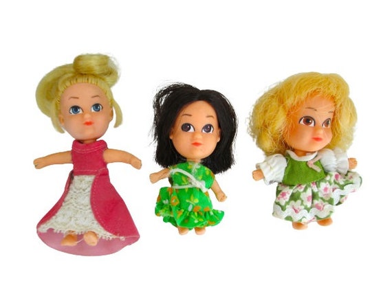 Hasbro Vintage 1967 Liddle Kiddles Storykins Dolls (3) Goldilocks