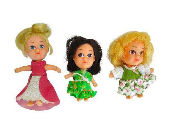 Hasbro Vintage 1967 Liddle Kiddles Storykins Dolls (3) Goldilocks