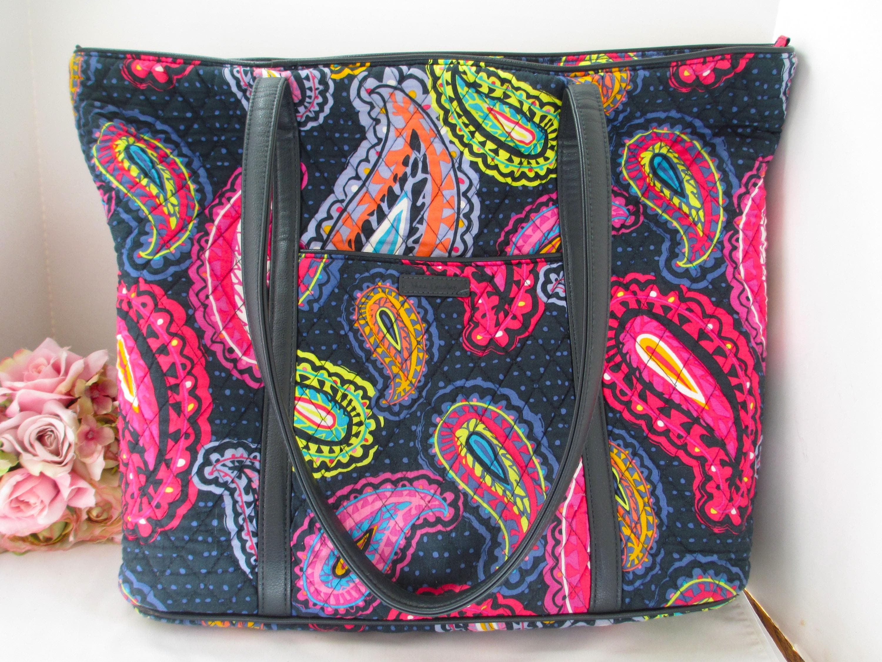 Vera Bradley Twilight Paisley Stunning Paisley Large Tote Traveler