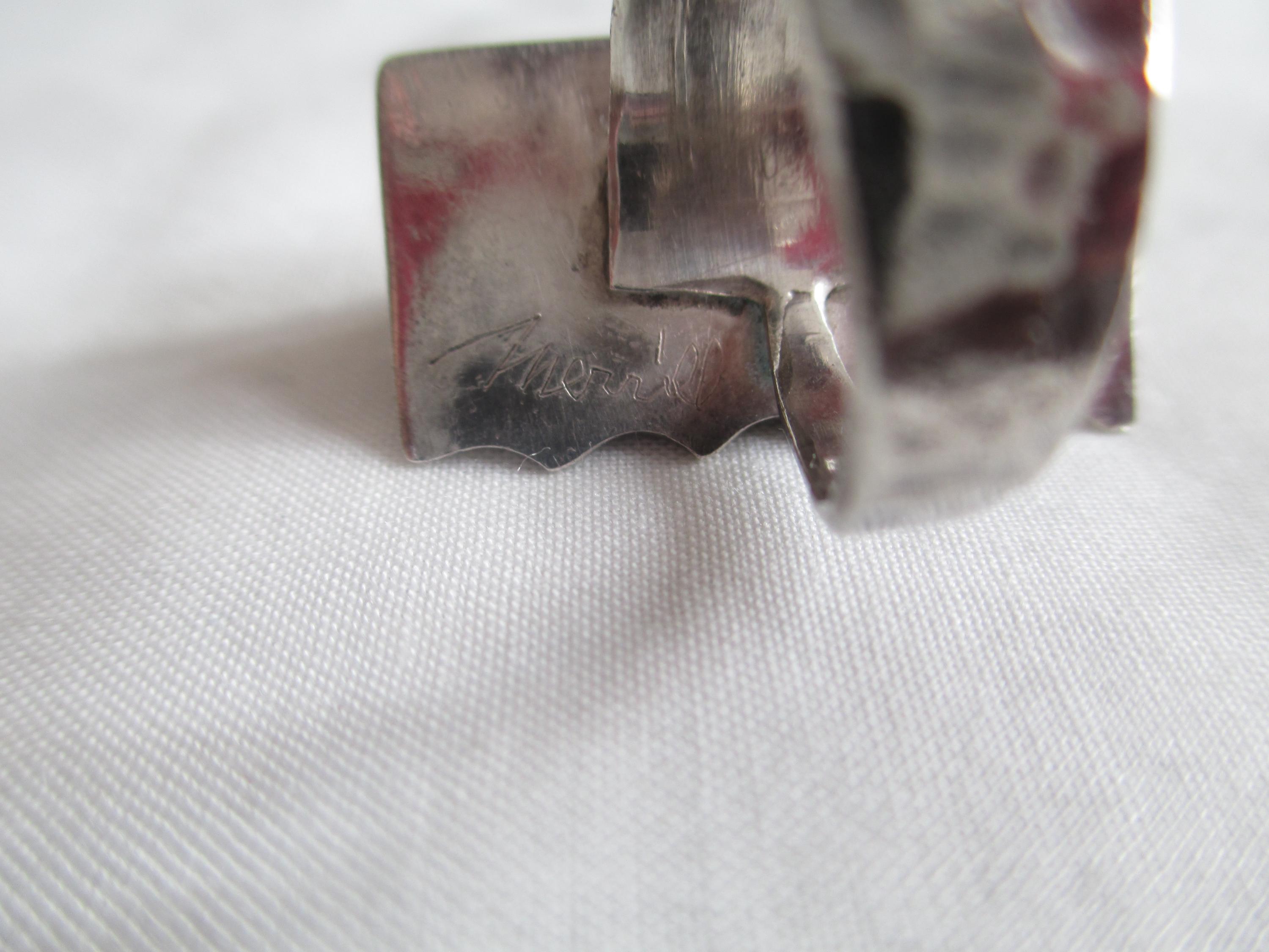 Mardill Rind Vintage Ring Native American Sterling Silver Malachite Ring Size 5 1/2 ...
