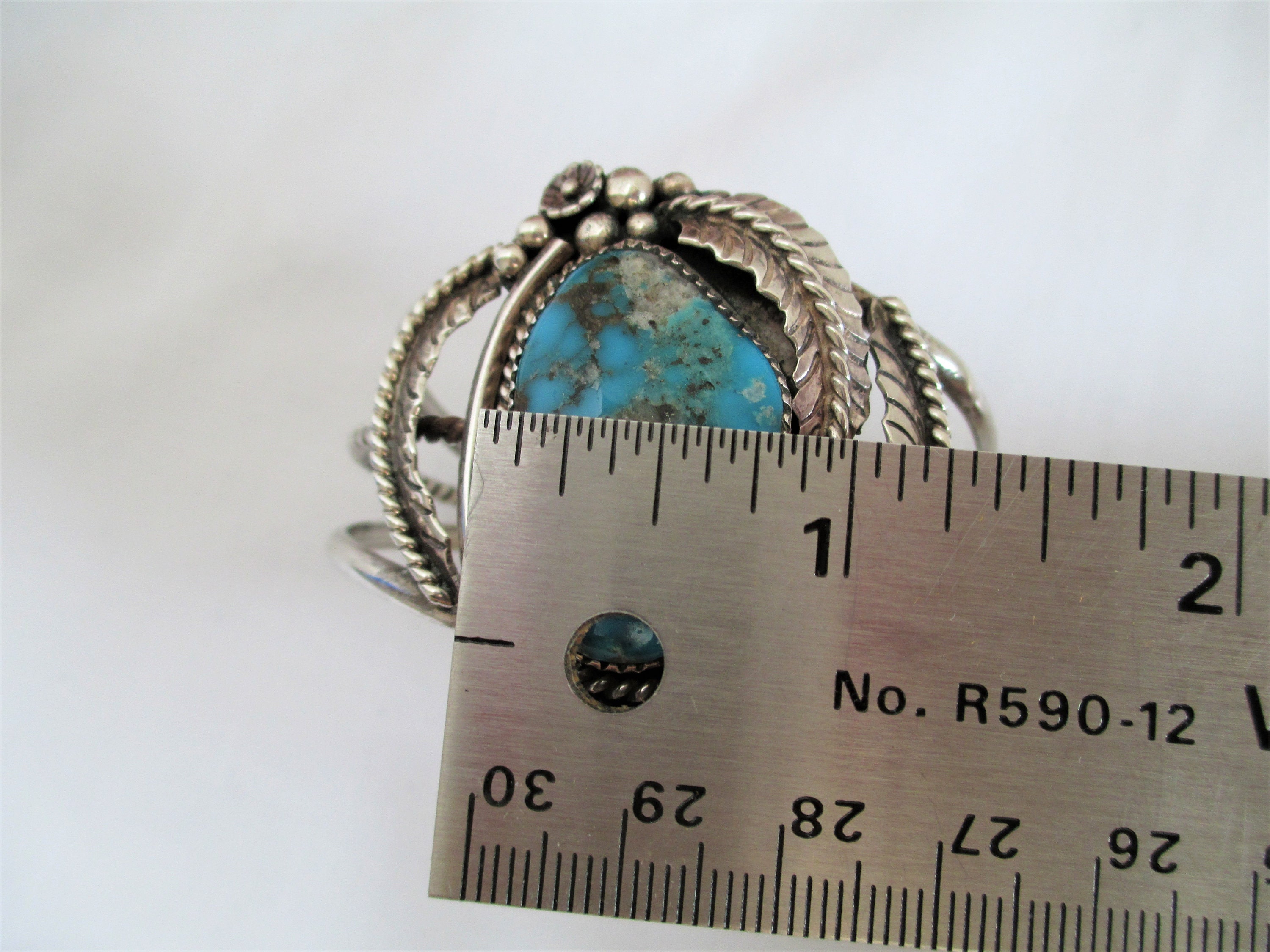 Orville Tsinnie Navajo Vintage CUFF Sterling Silver Turquoise With
