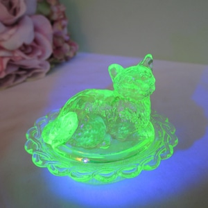 Vaseline Glass Salt Cellar - Etsy