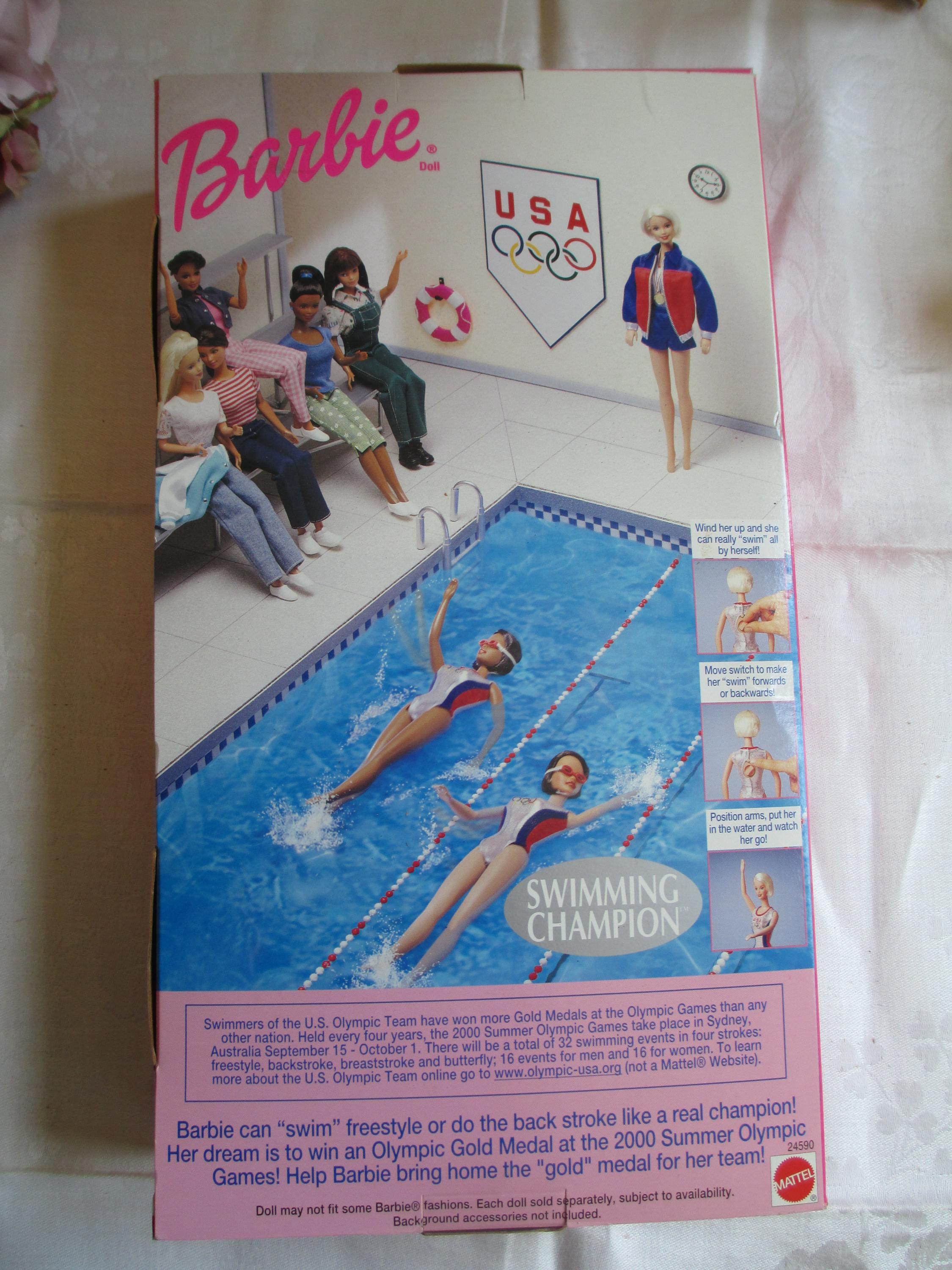Barbie Doll Vintage 1999 Swimming Champion Barbie Mattel #24590