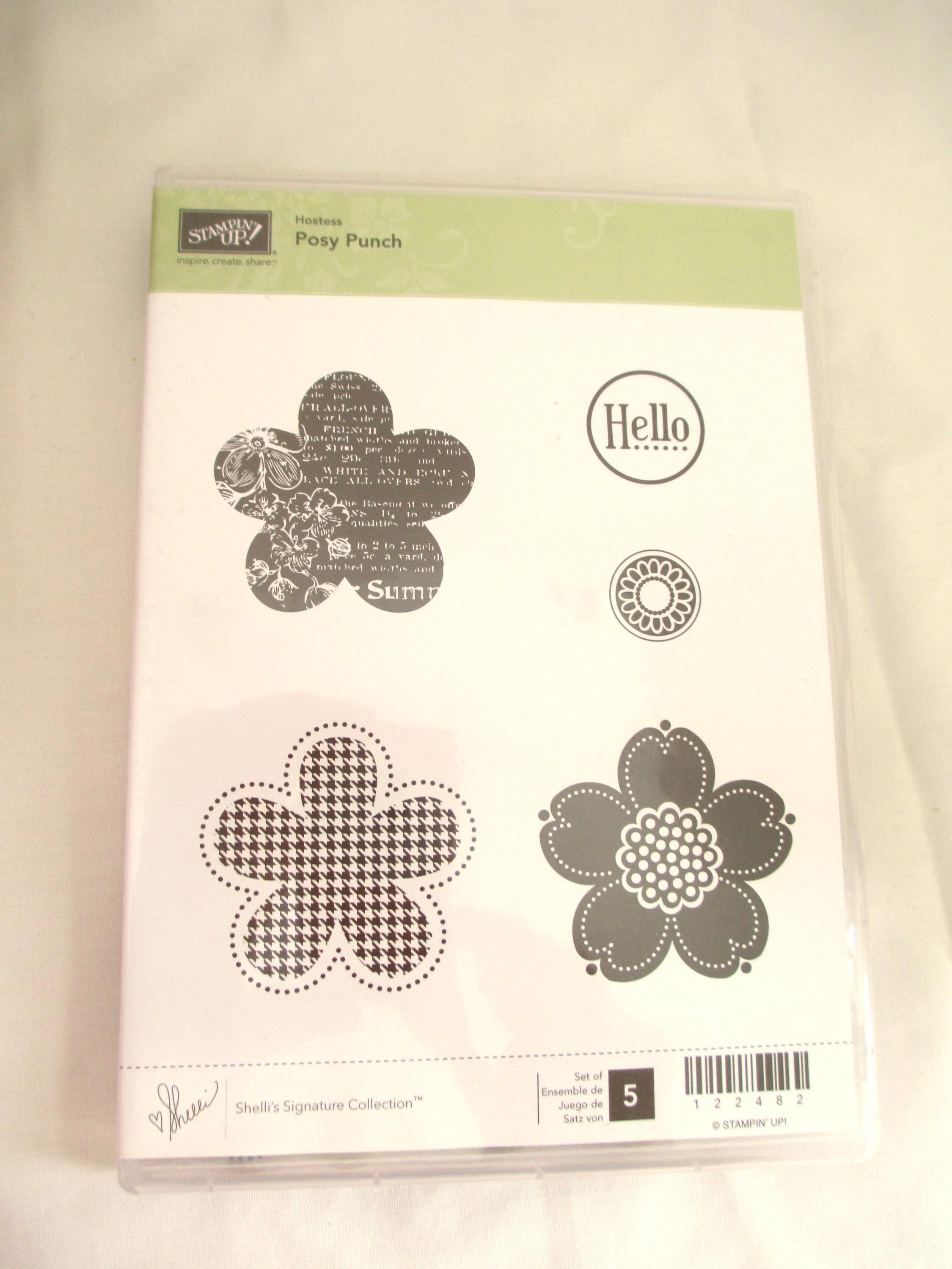 Stampin up Posy Punch Cling Mount Rubber Stamp Set Flowers Spring ...