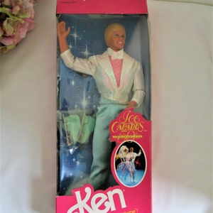 Barbie Doll Vintage 1989 Ice Capades 50th Anniversary Ken Doll In Original Box Mattel Vintage