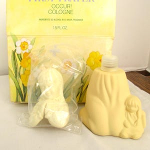 Avon Vintage Avon First prayer 1970&#39;s Girl Praying With Occur Cologne And Original Box Vintage Avon Perfume Collectible